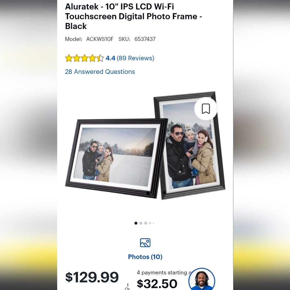 Digital picture frame 10 inch brand new nwt